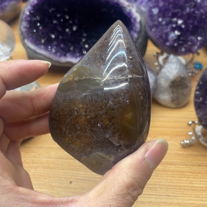 紫晶恐龙蛋未镶嵌