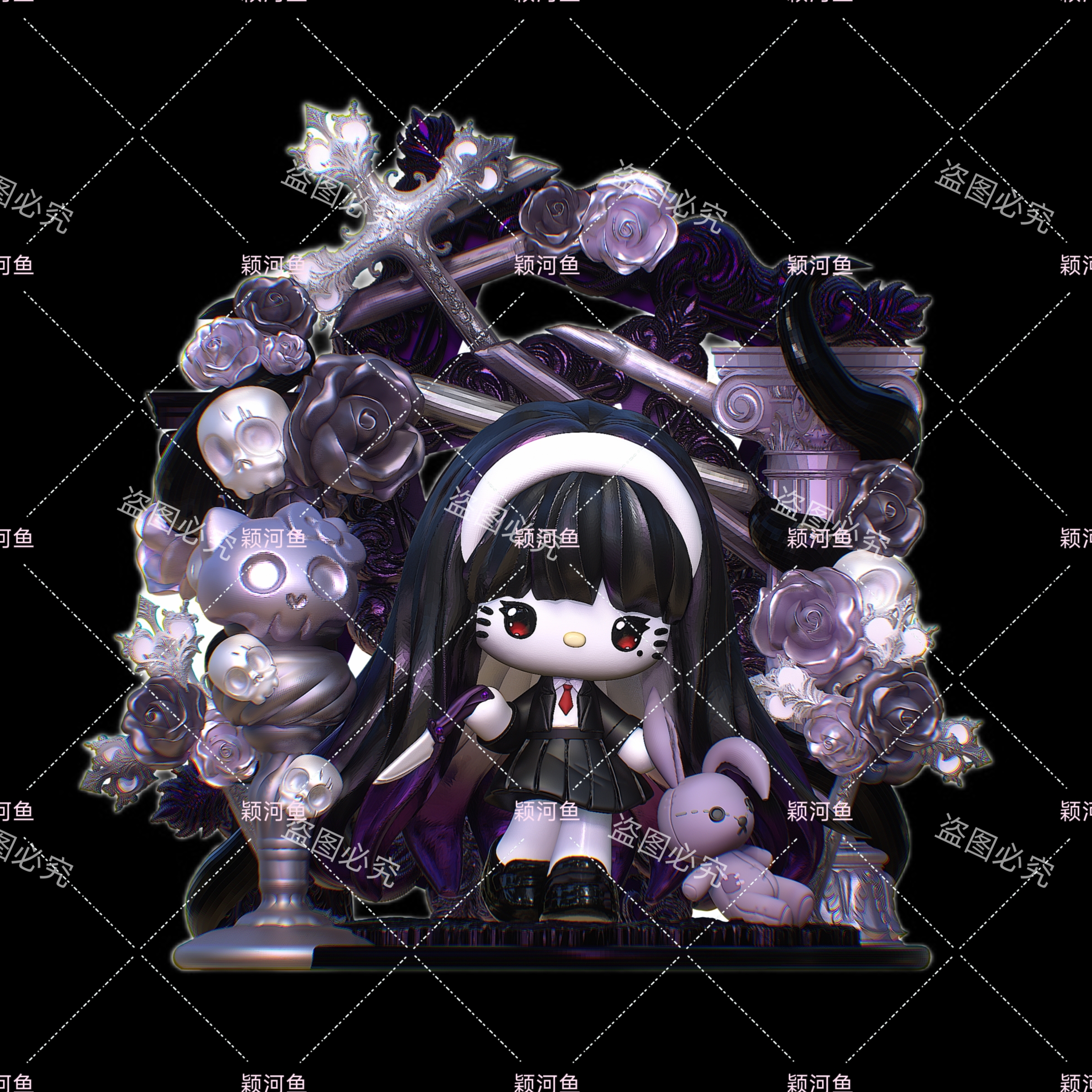 【独家富江Kitty系列】贴纸背卡打包材料手账装饰贴纸卡片硬卡纸