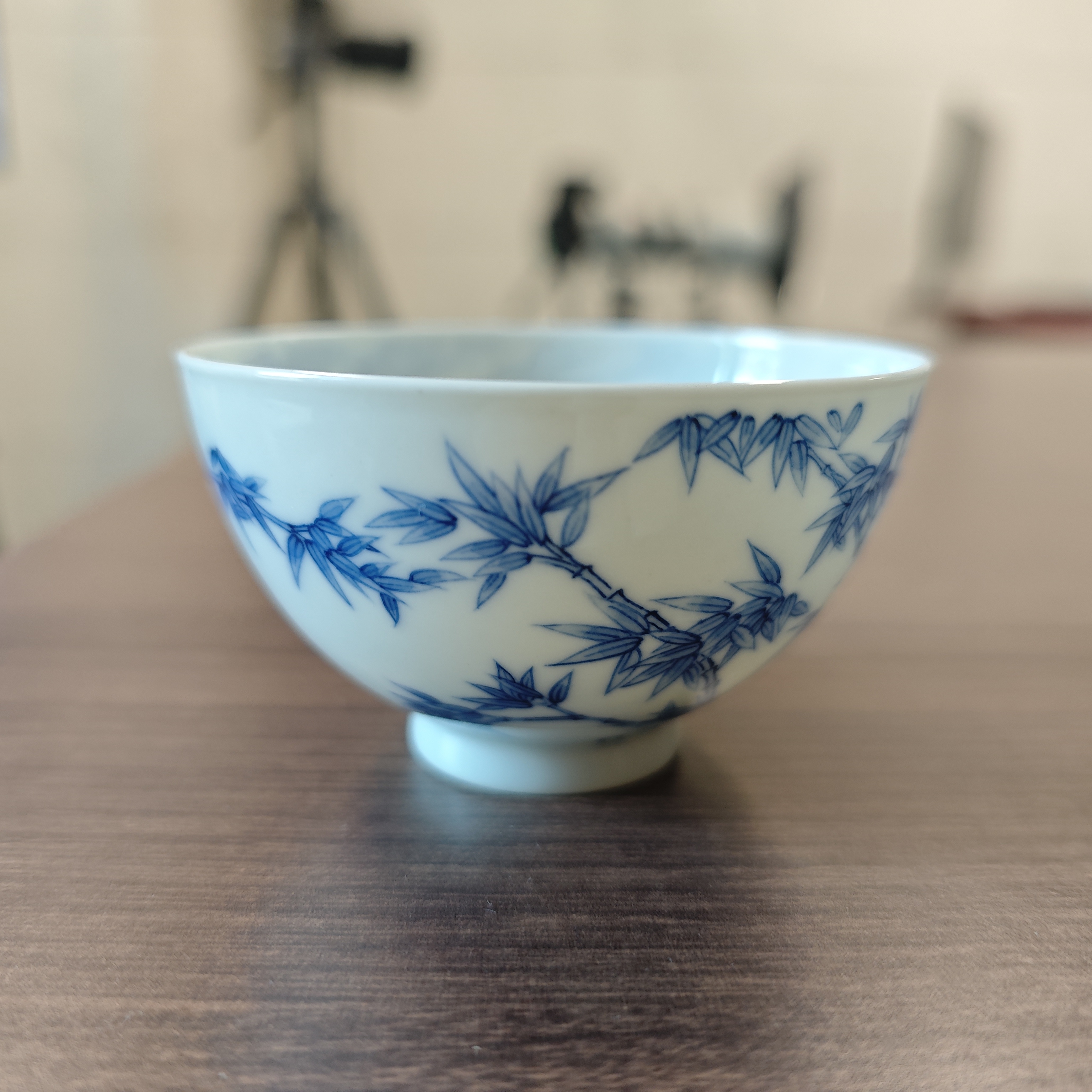 【墨舍柴窑】墨舍柴窑工笔竹纹鸡心杯moshe1230