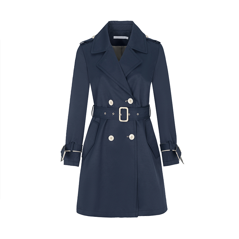 【诗语专属】商场同款新品时尚气质翻领中长款风衣N118B33609