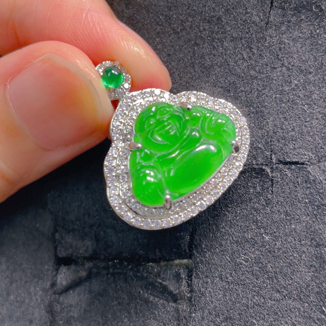 翡翠未镶嵌吊坠(不含链)