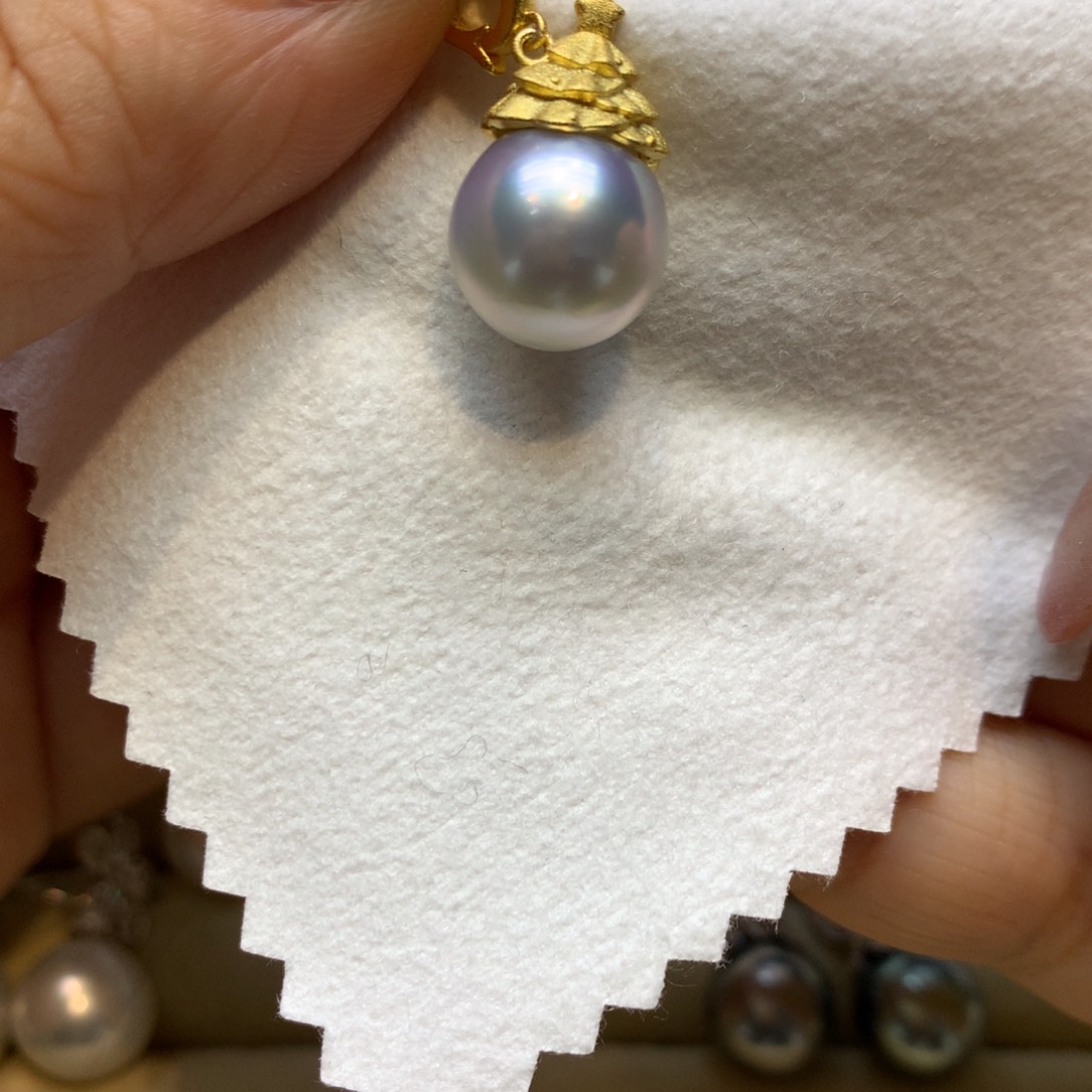 颈饰银S925镶嵌海水珍珠