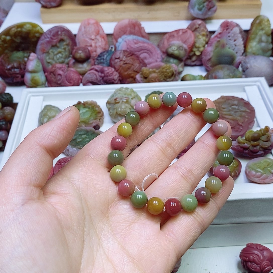 玛瑙/玉髓盐源玛瑙手链未镶嵌