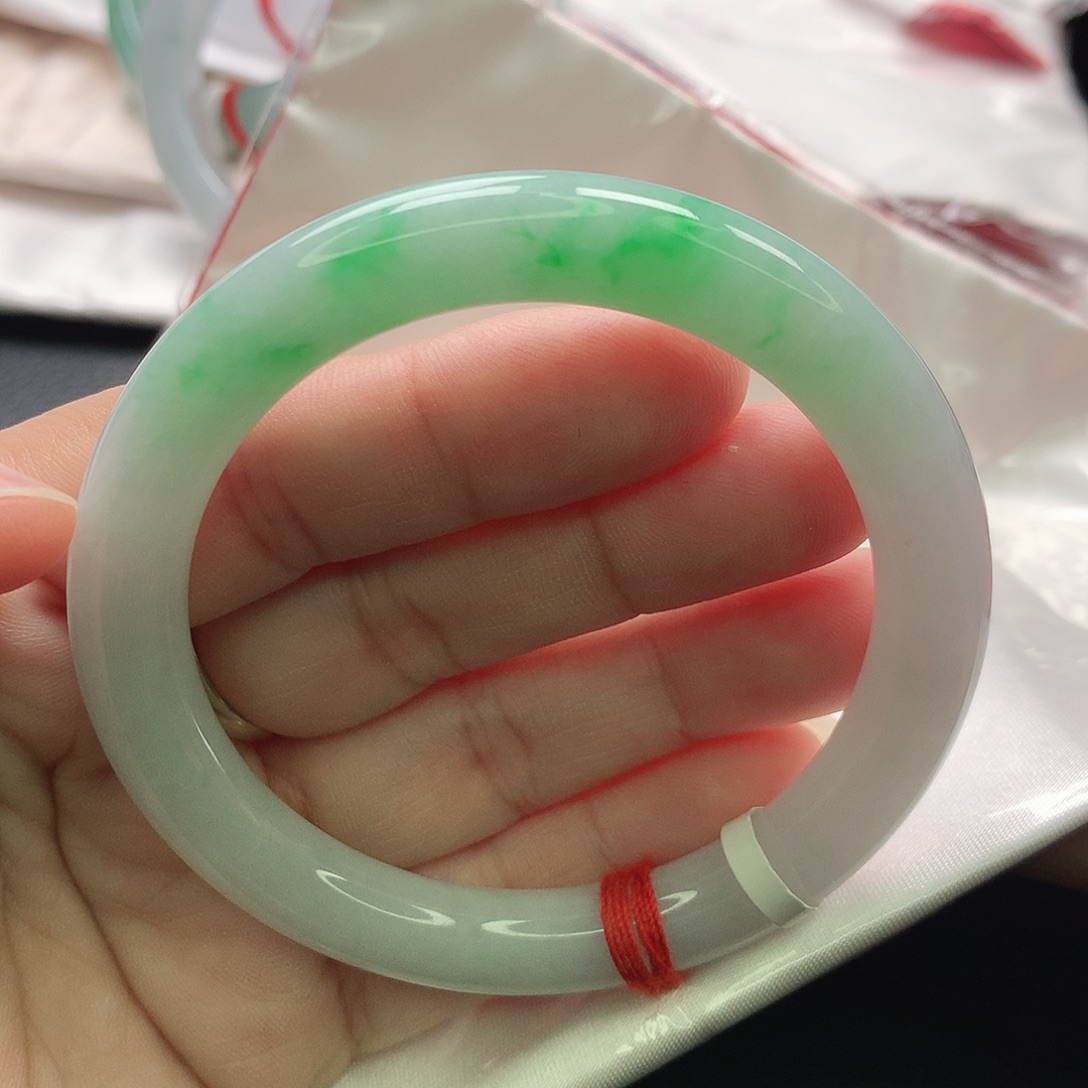 翡翠未镶嵌手镯缅甸53.54