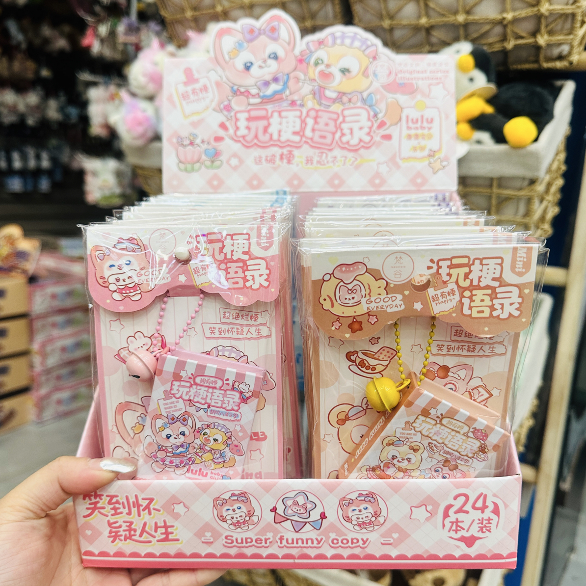 到手一盒24本，玩梗语录挂挂本16605