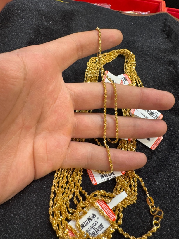 XL 258 水波纹精工实心项链