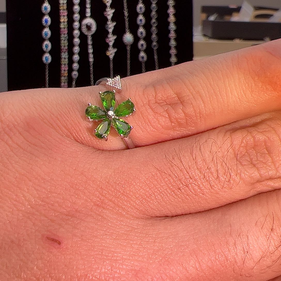 水晶戒指银S925镶嵌1121