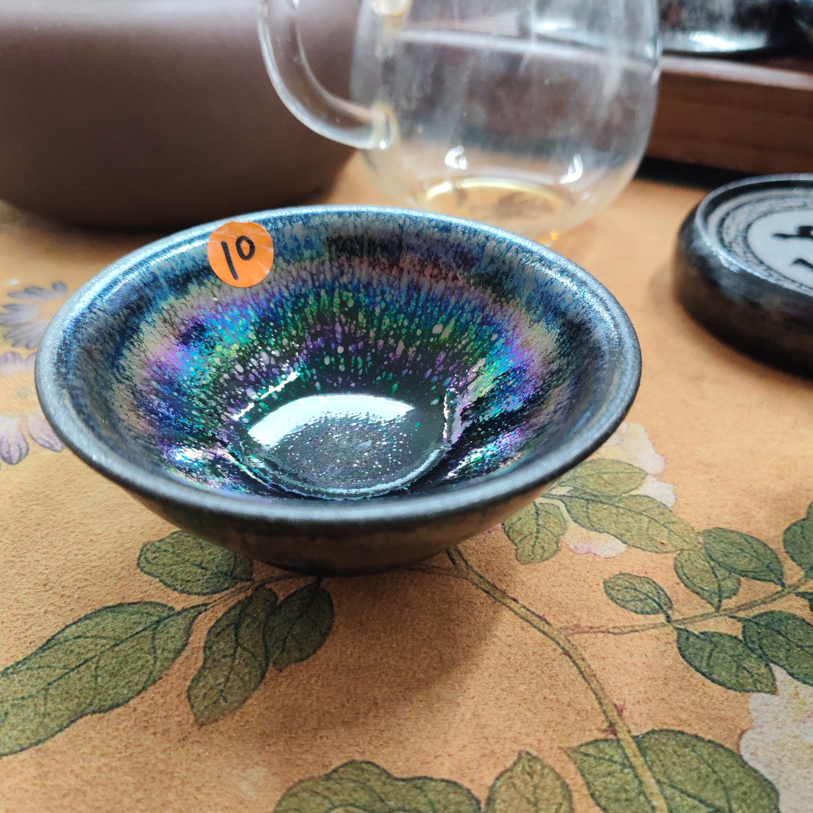 龙窑柴烧建盏已养彩官帽