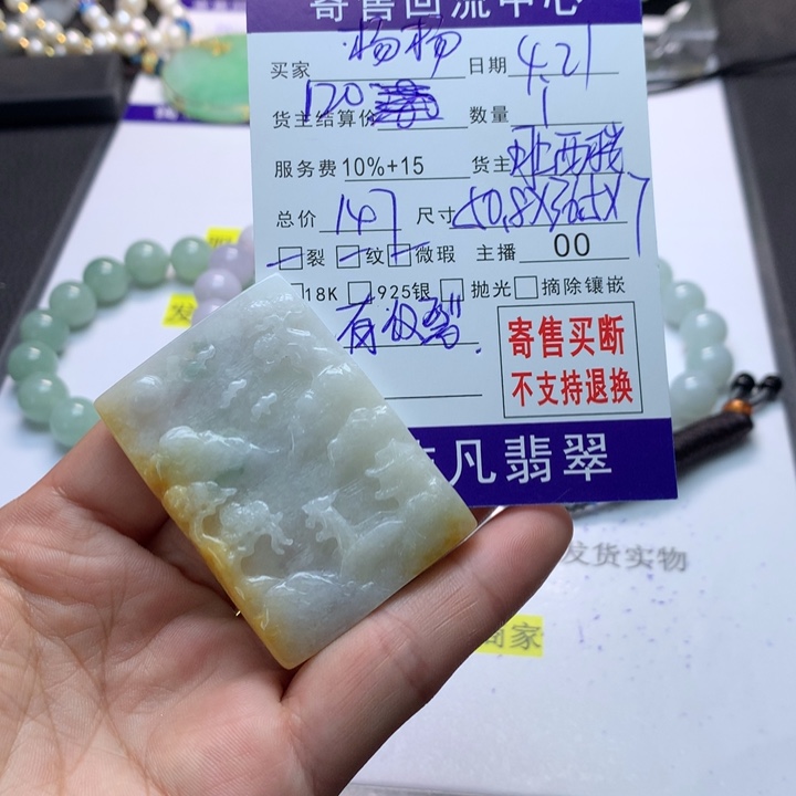 翡翠未镶嵌颈饰杨***姐