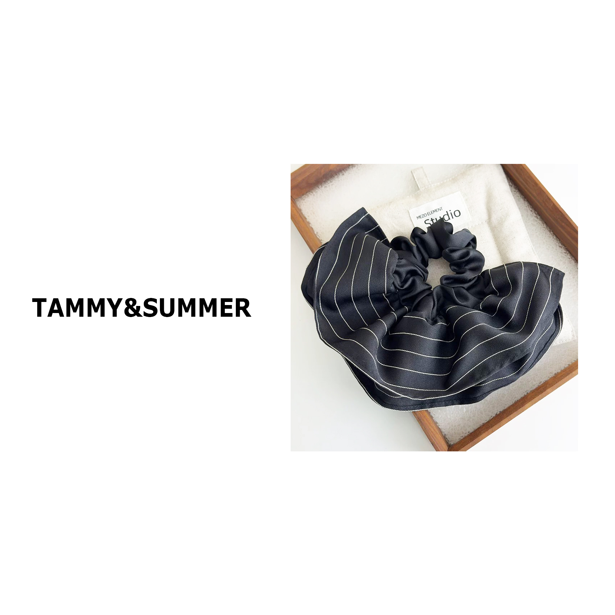 【Tammy&Summer】通勤百搭气质马尾辫双层条纹高级感大肠发圈250513