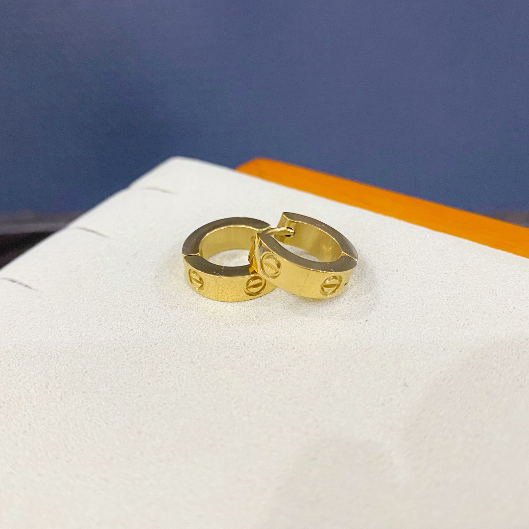 钛钢耳饰 卡家耳扣高级感圈圈几何冷淡风耳环时尚百搭气质耳饰