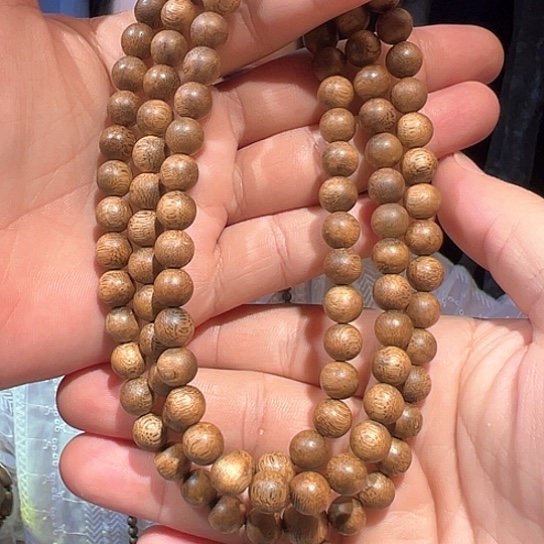 沉香手串白棋虫漏圆珠0.8多样性发货1条