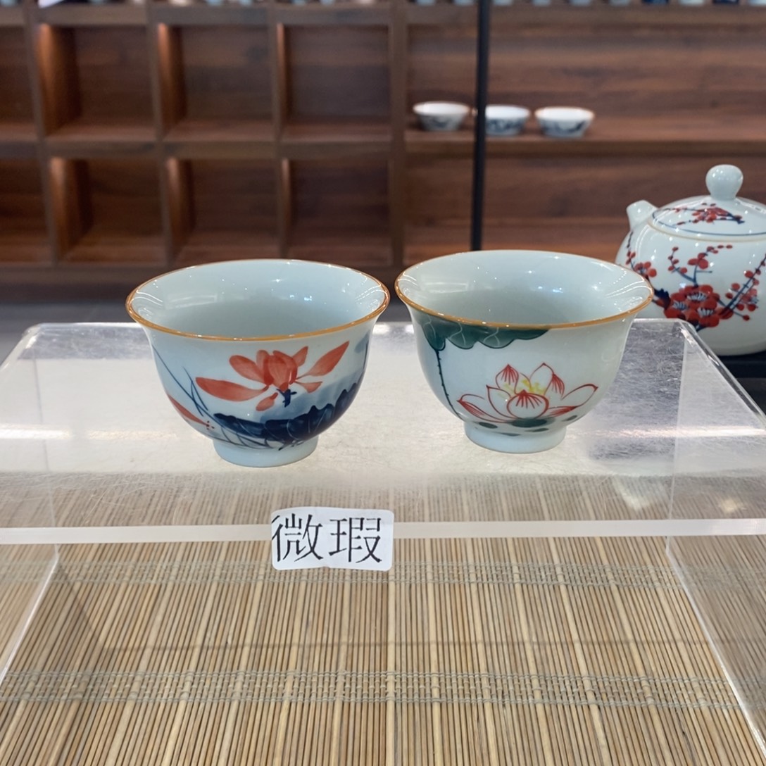 釉下彩老陶泥手工绘制
