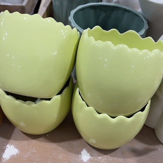 多肉绿植陶瓷花盆9.9包邮，有孔