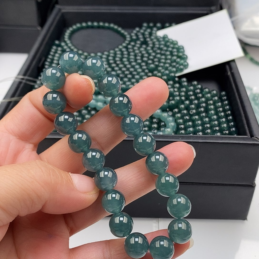 會***英翡翠未镶嵌手链翡翠手串