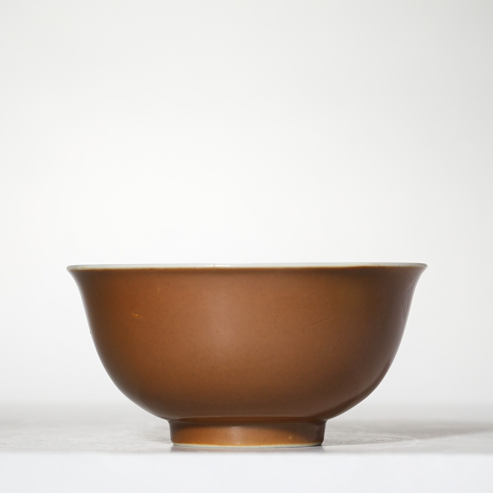 3343清光绪·紫金釉碗【古董拍卖】