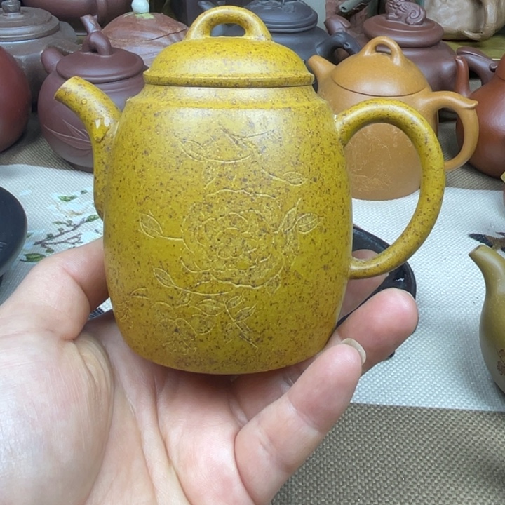 紫砂茶壶紫砂壶黄金段柴烧汲思180cc