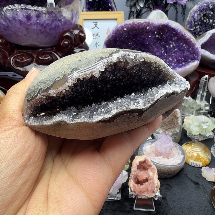 珠宝半成品紫晶未镶嵌