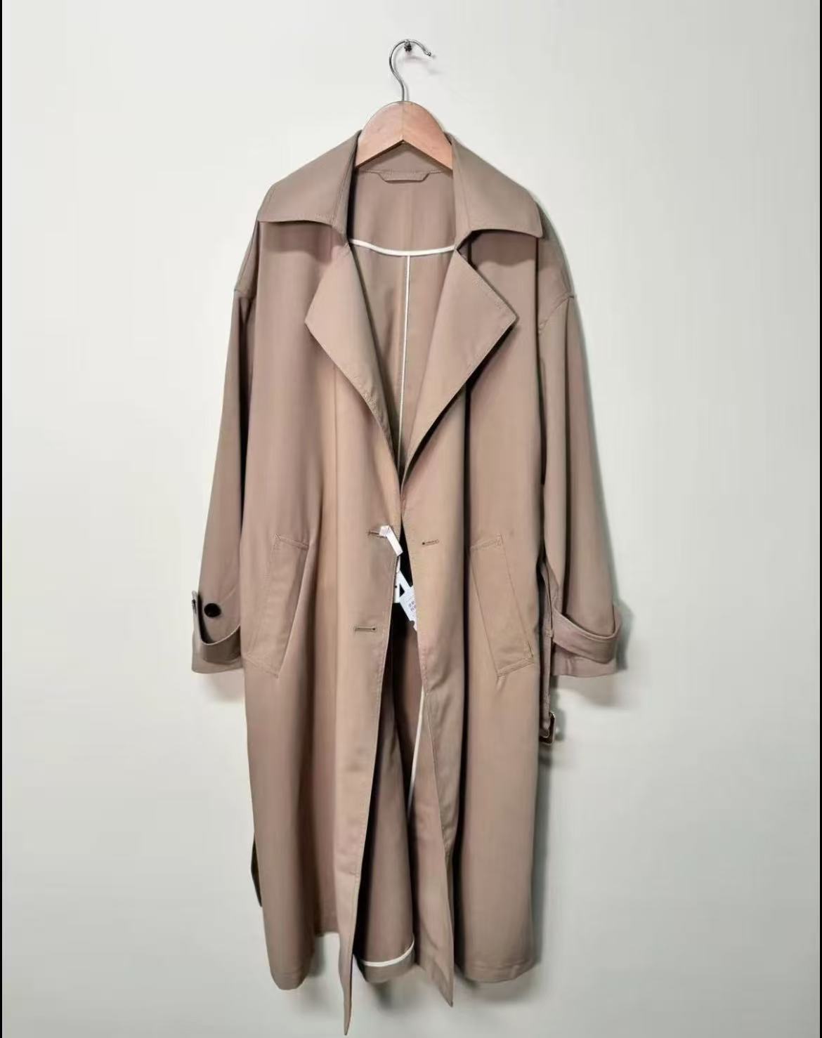 *【大喜】新款翻领长款风衣【24F0079】