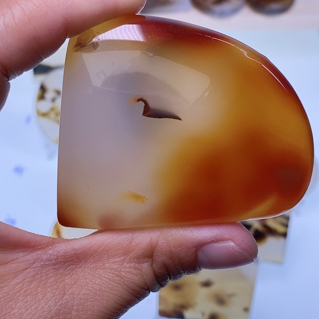 玛瑙/玉髓珠宝半成品未镶嵌冷*゛