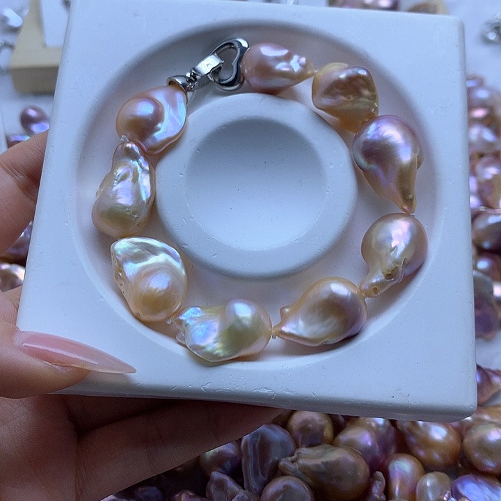 淡水珍珠耳饰银S925镶嵌