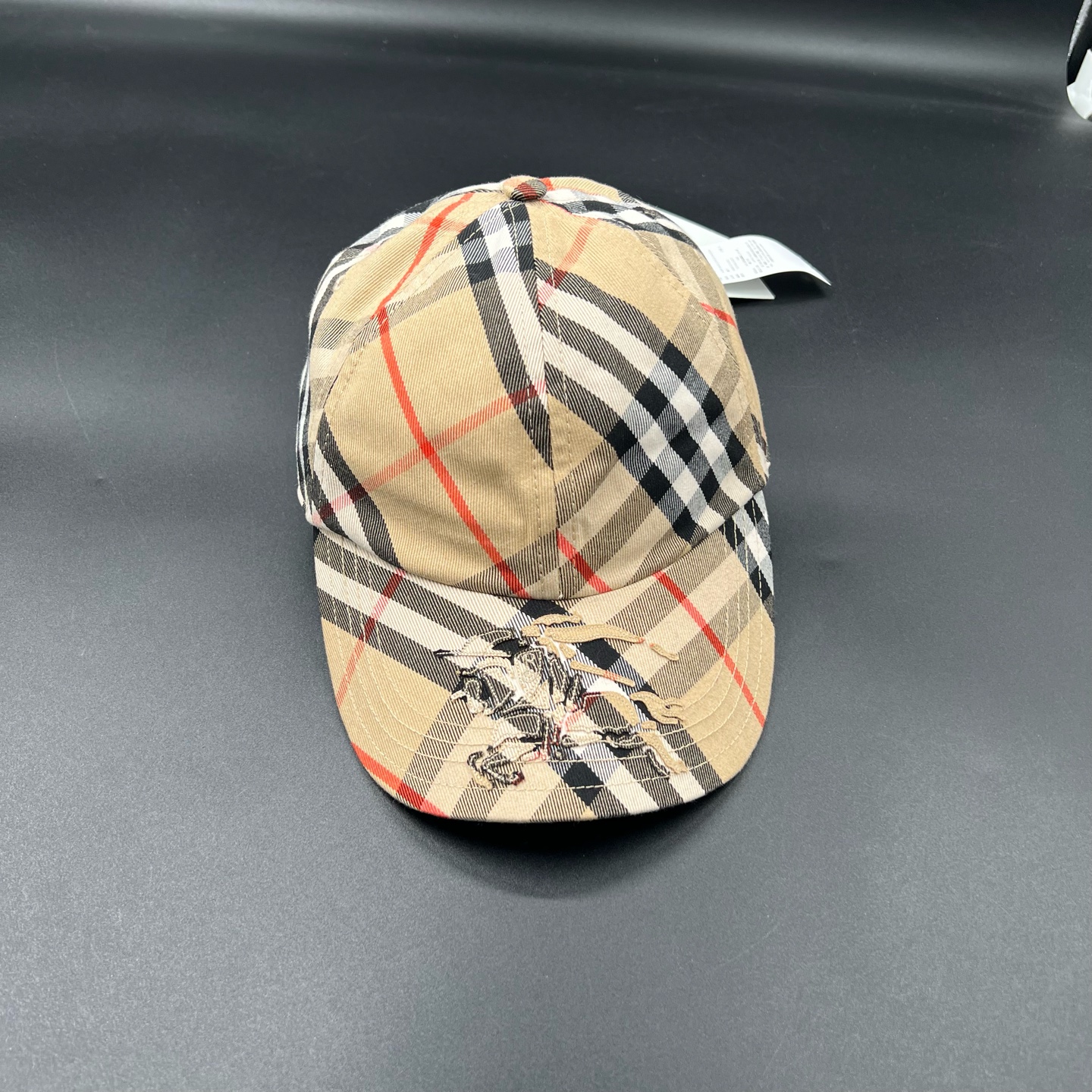 未使用 BURBERRY/博柏利 jp1221 格纹马术骑士棒球帽 S码 019773
