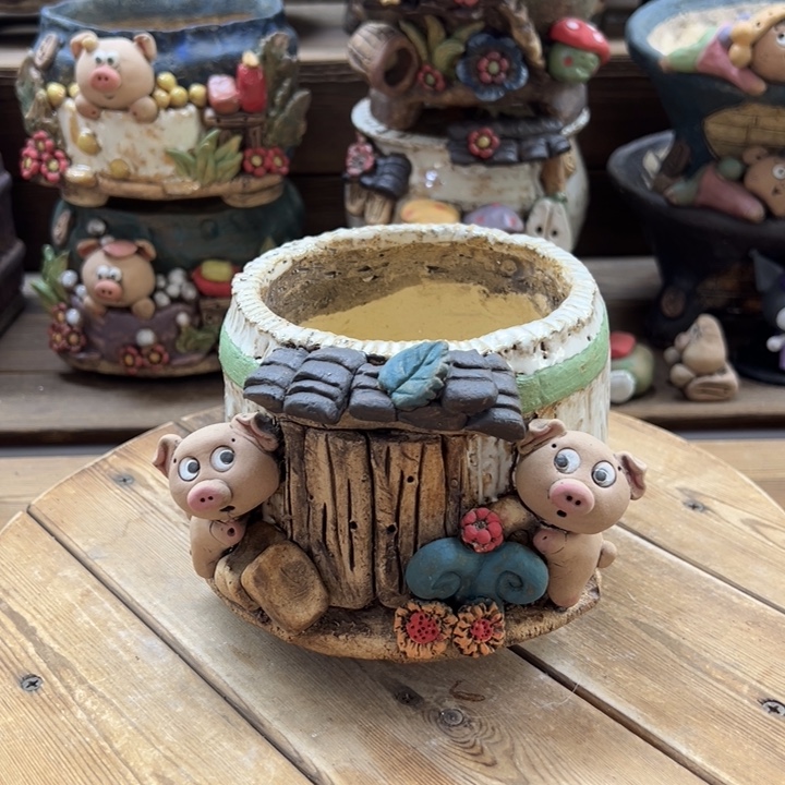 嘻哈多肉花盆百搭