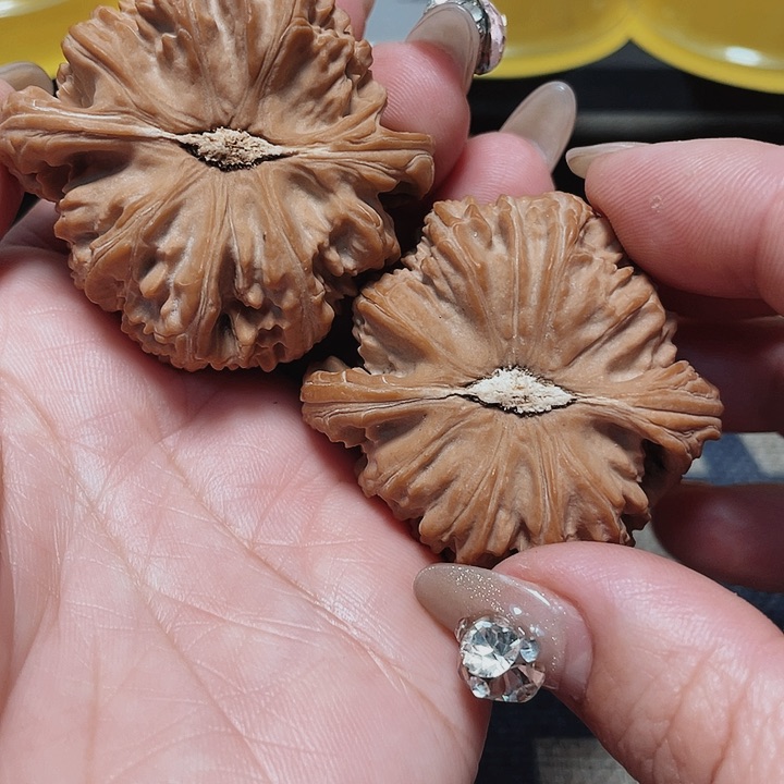 文玩核桃把件p*白狮子47