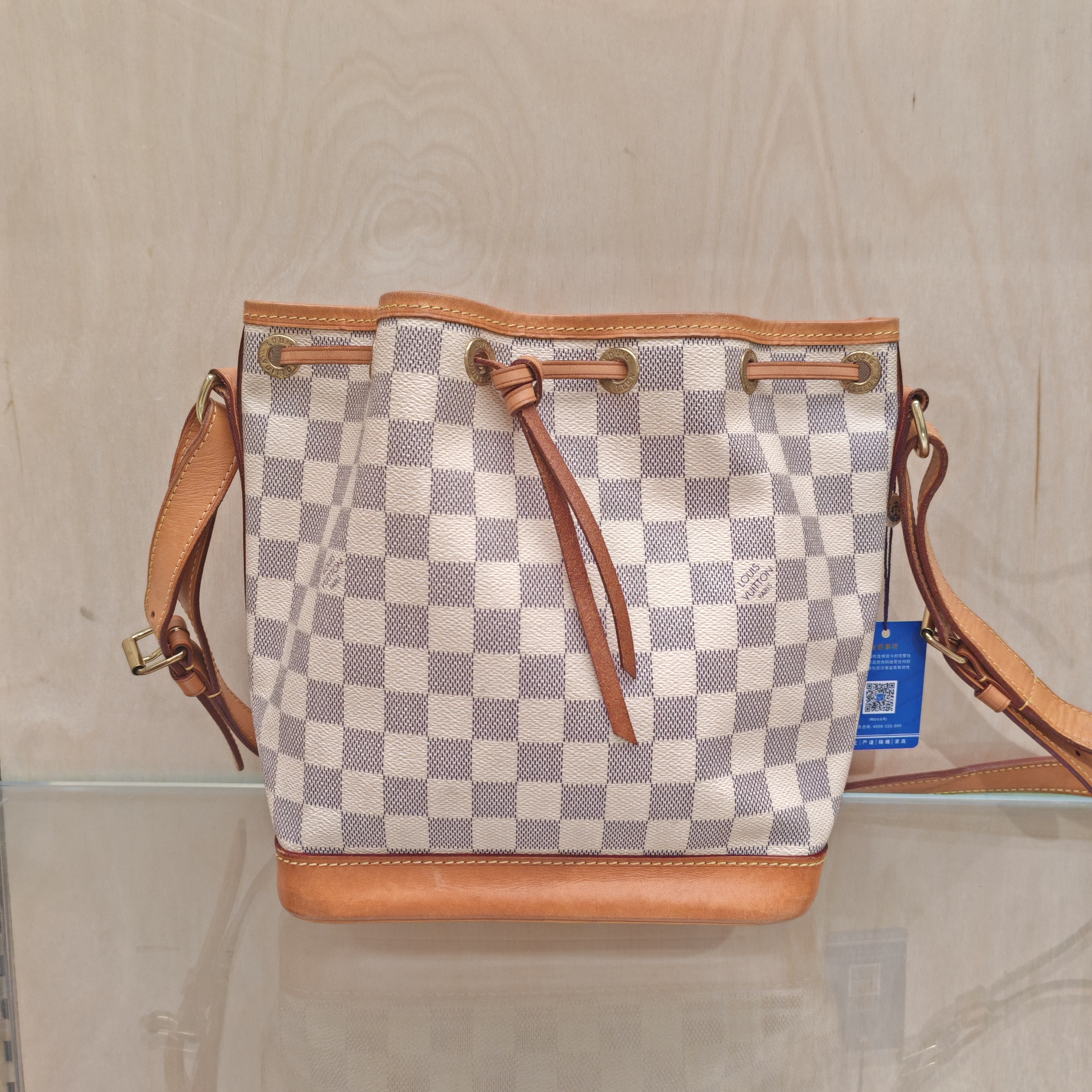95新 LouisVuitton/路易威登 【文子姐专属】D5184 白棋盘斜挎包
