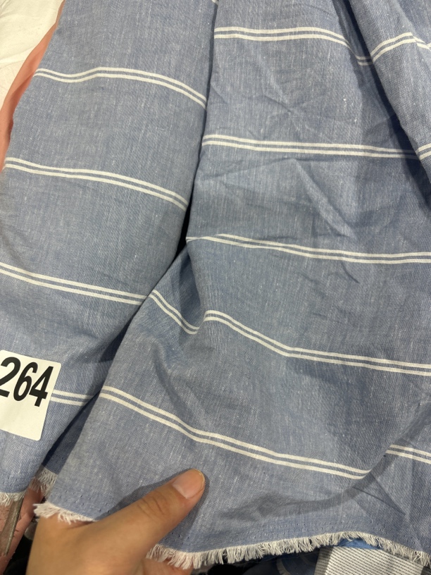 264 3米棉麻条纹