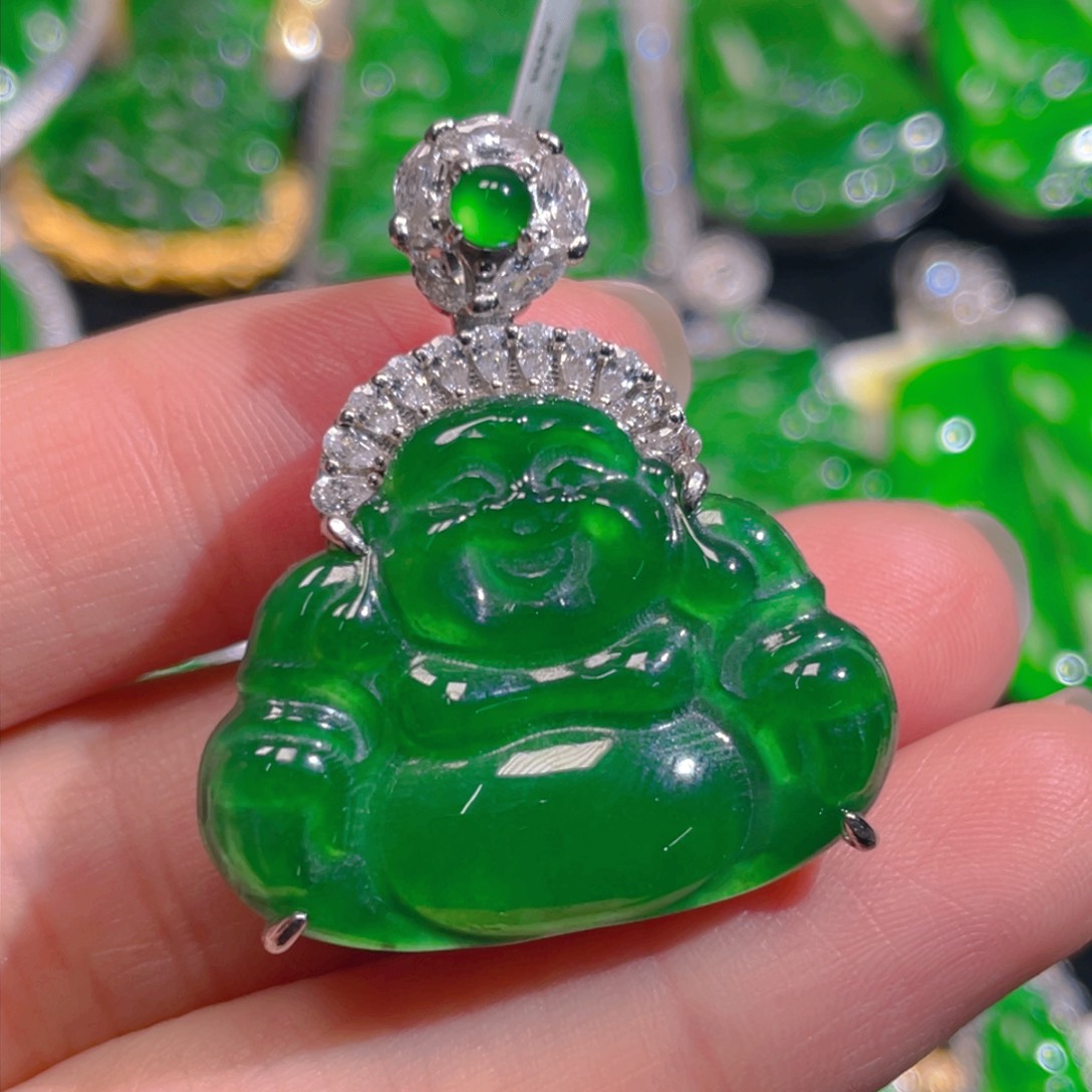 翡翠颈饰未镶嵌保a保真天然翡翠