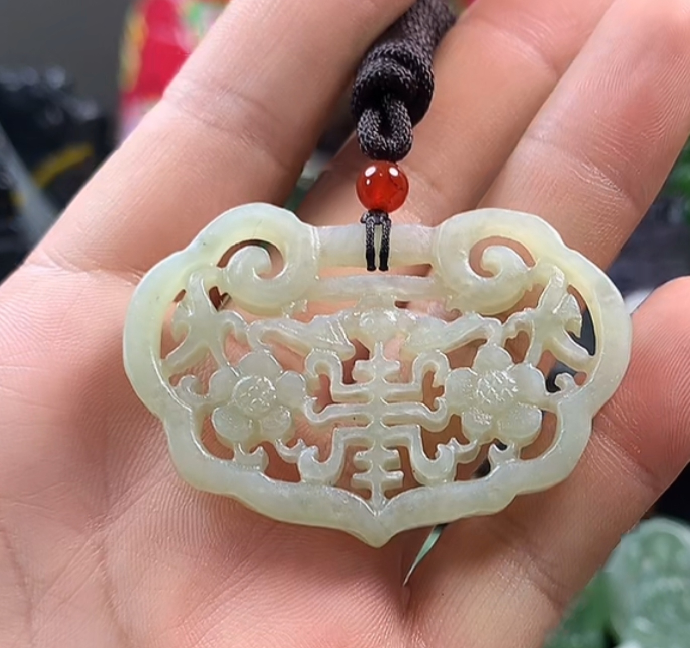 和田玉梅花牌子1