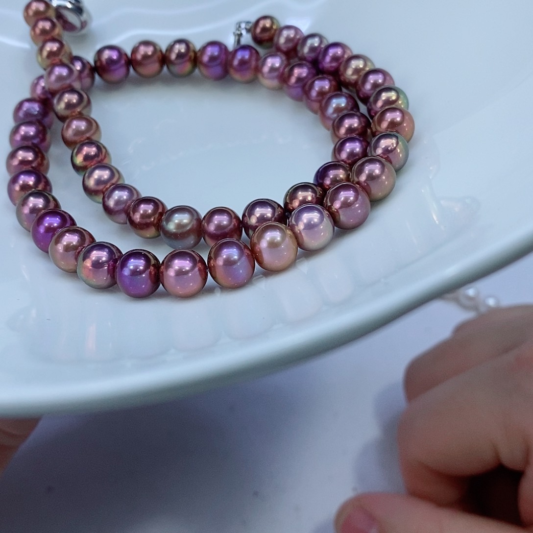 淡水珍珠颈饰银S925镶嵌