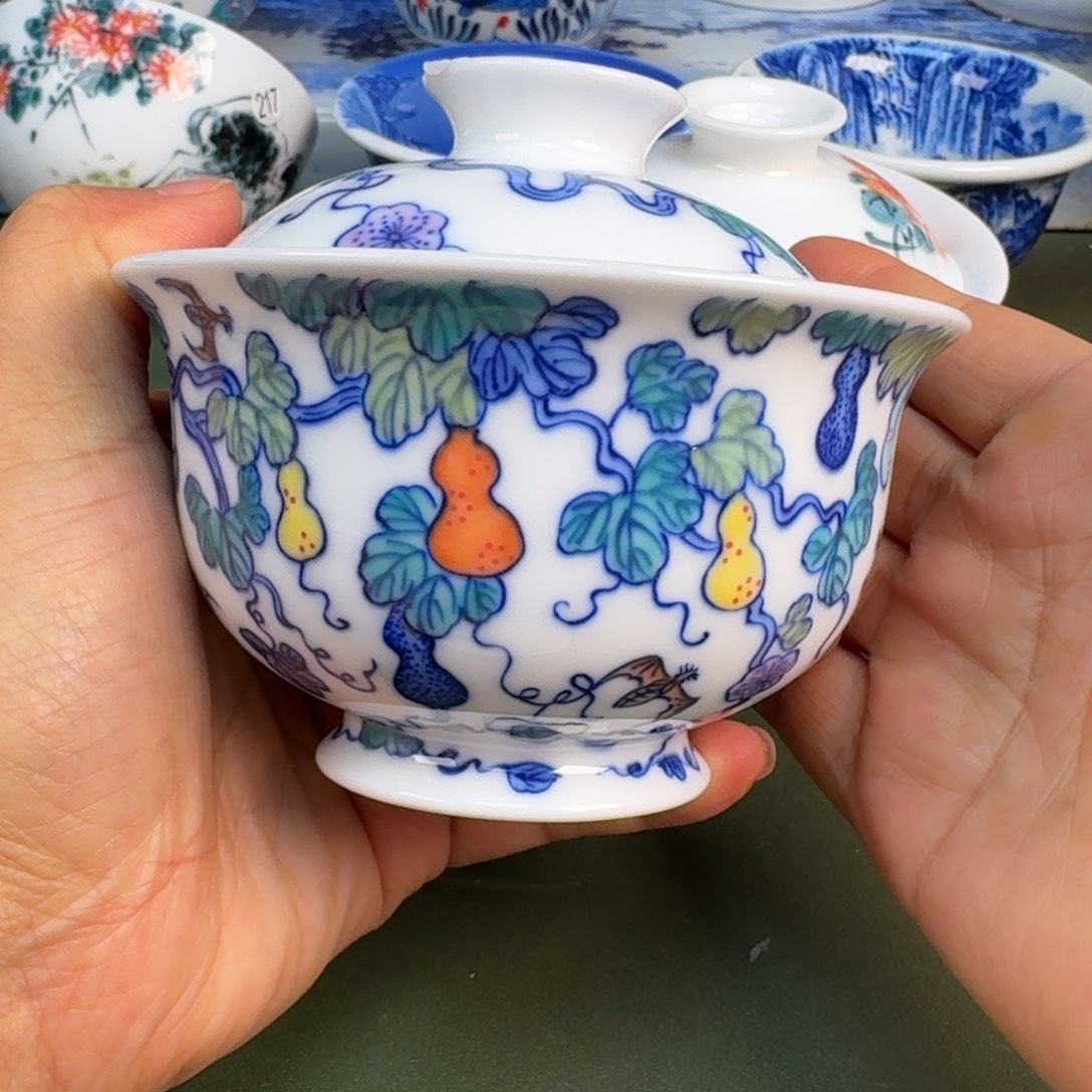 陶景德镇纯手绘茶具圆圆242