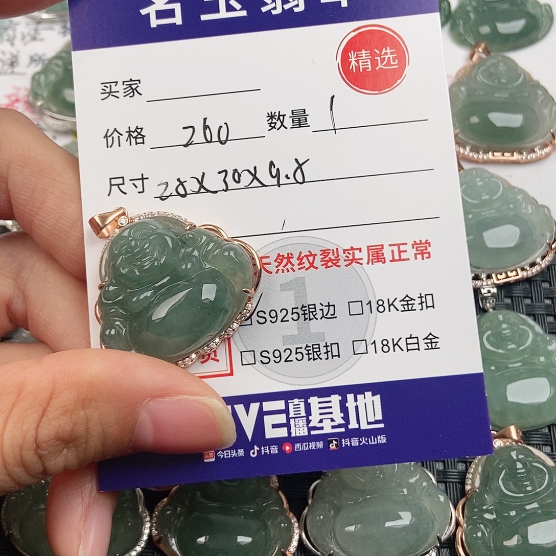 翡翠银S925镶嵌颈饰