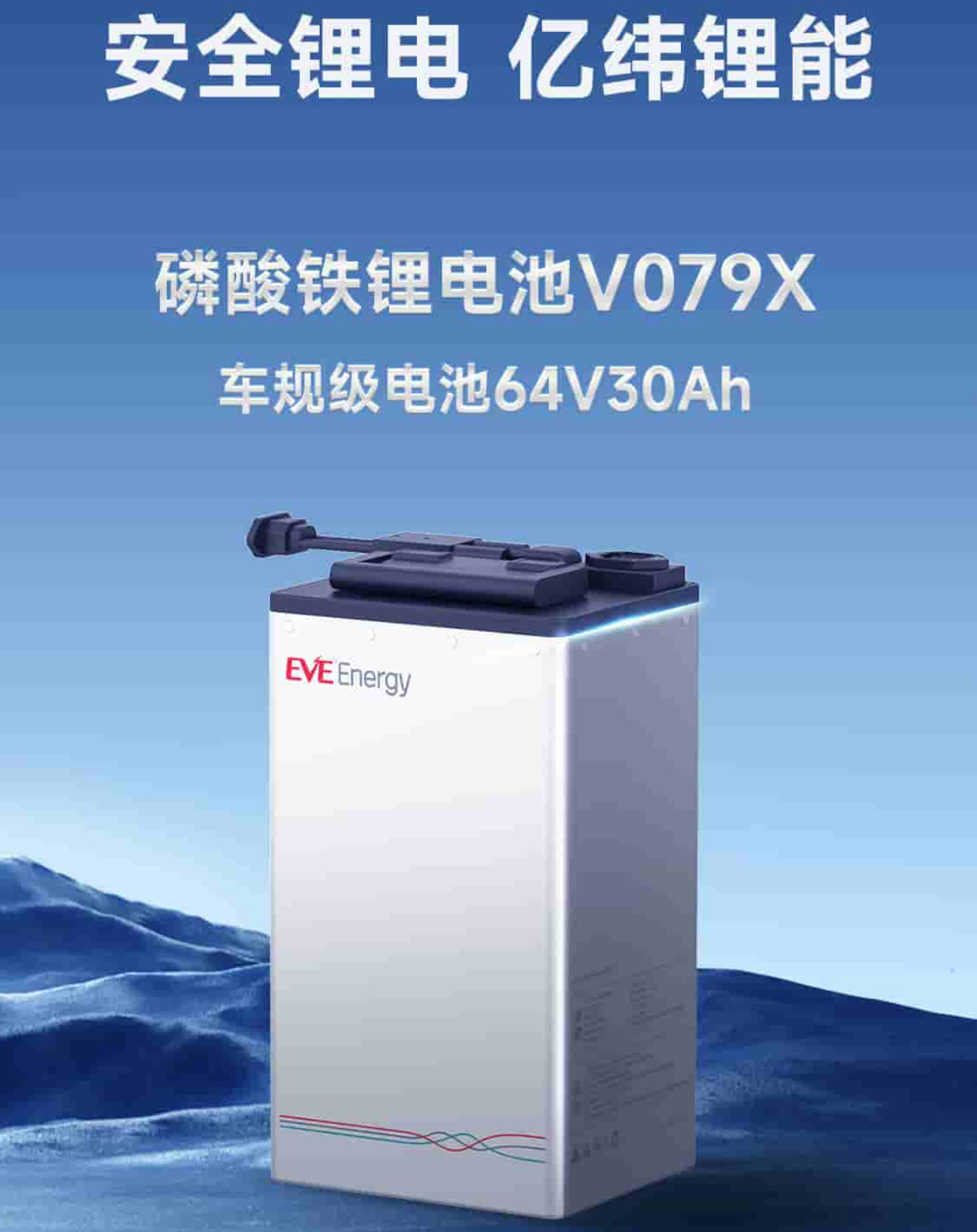 亿纬锂能/磷酸铁锂/电动车锂电池/车规级全新A品电芯/60V30Ah