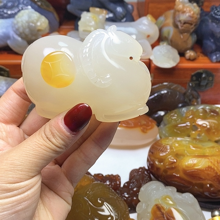 玛瑙/玉髓手把未镶嵌༄**࿐