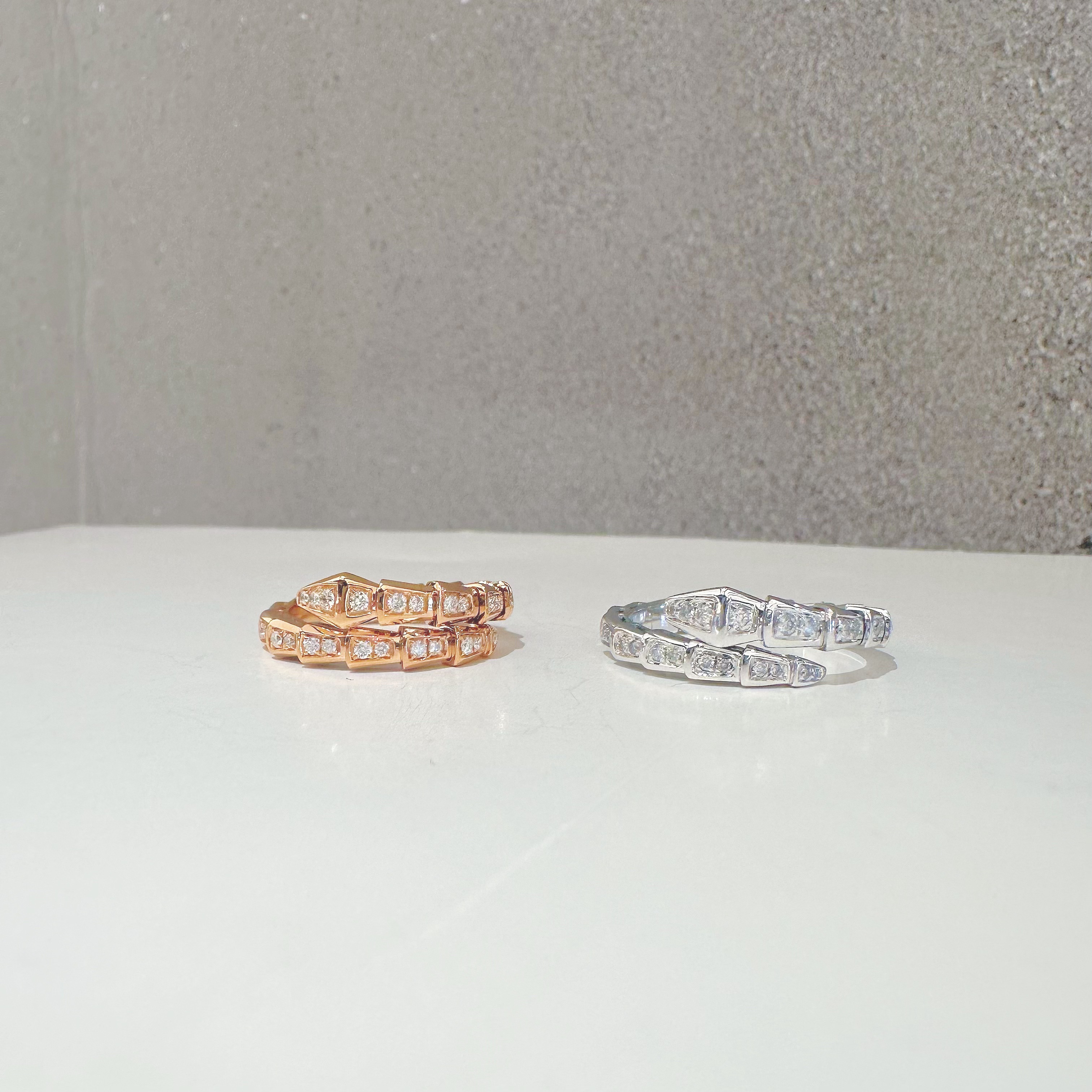 18K金 单圈蛇骨戒指多样性发其一【双十二】