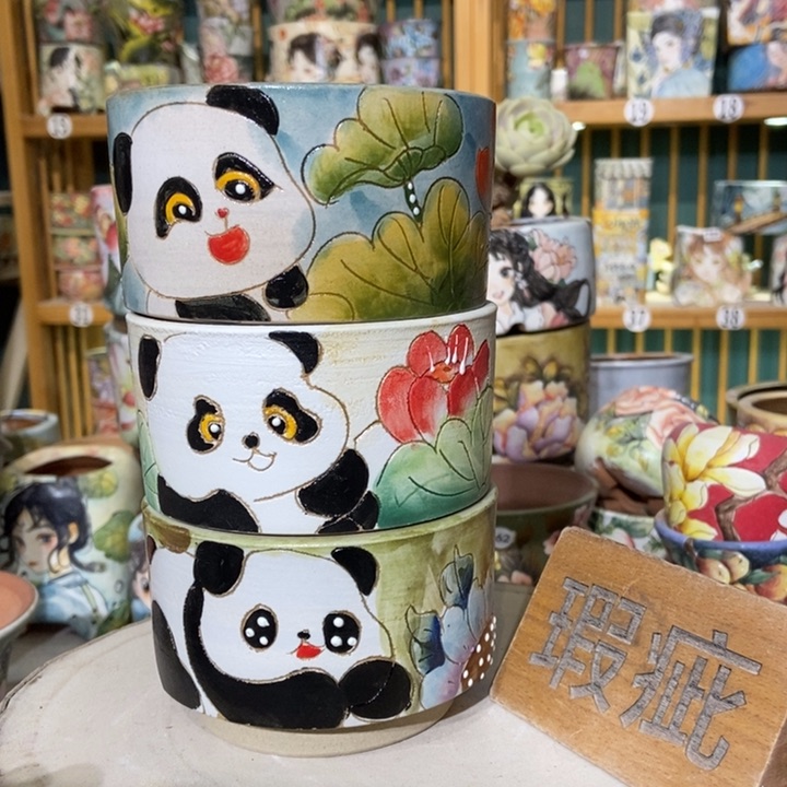 红陶景德镇艺术手绘作品