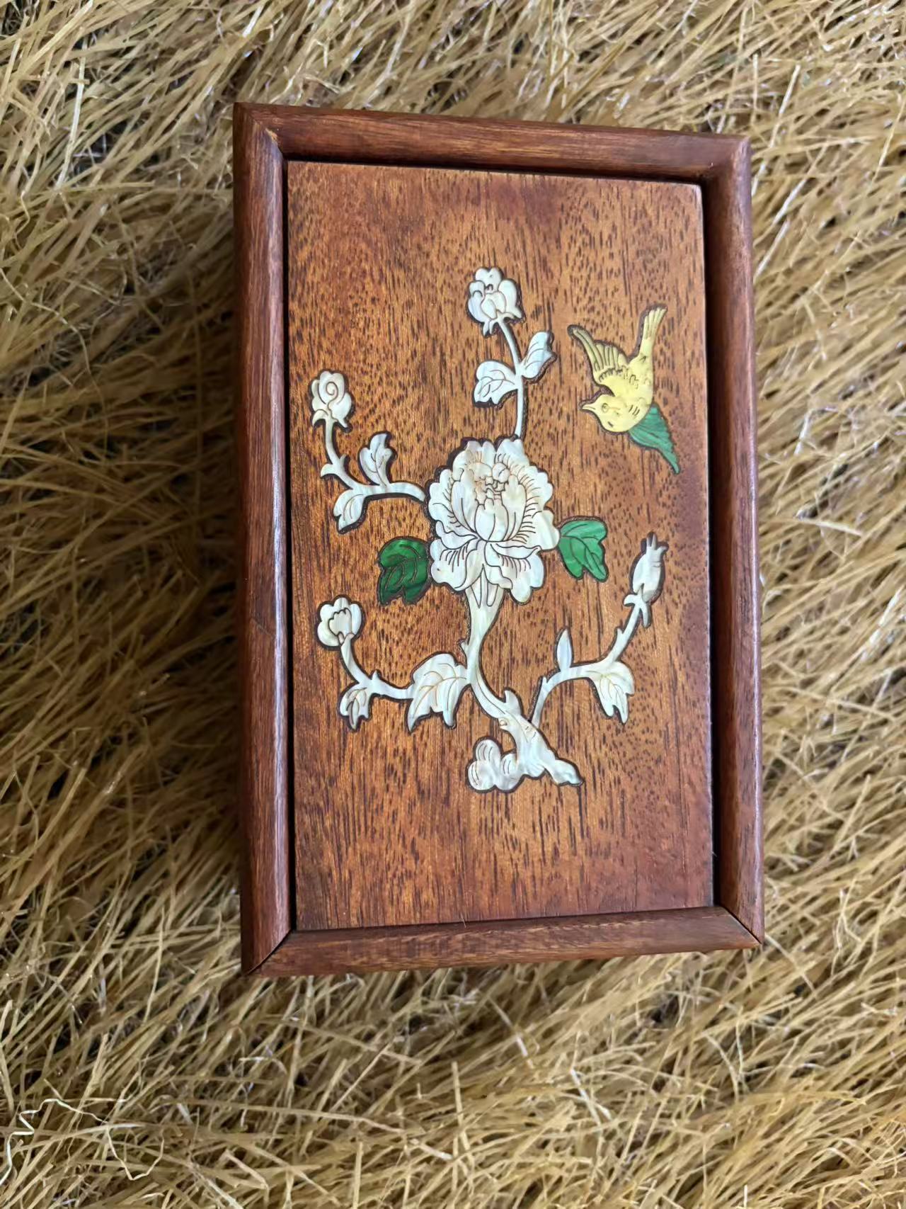 思彤甄选花鸟抽拉盒 摆件 开