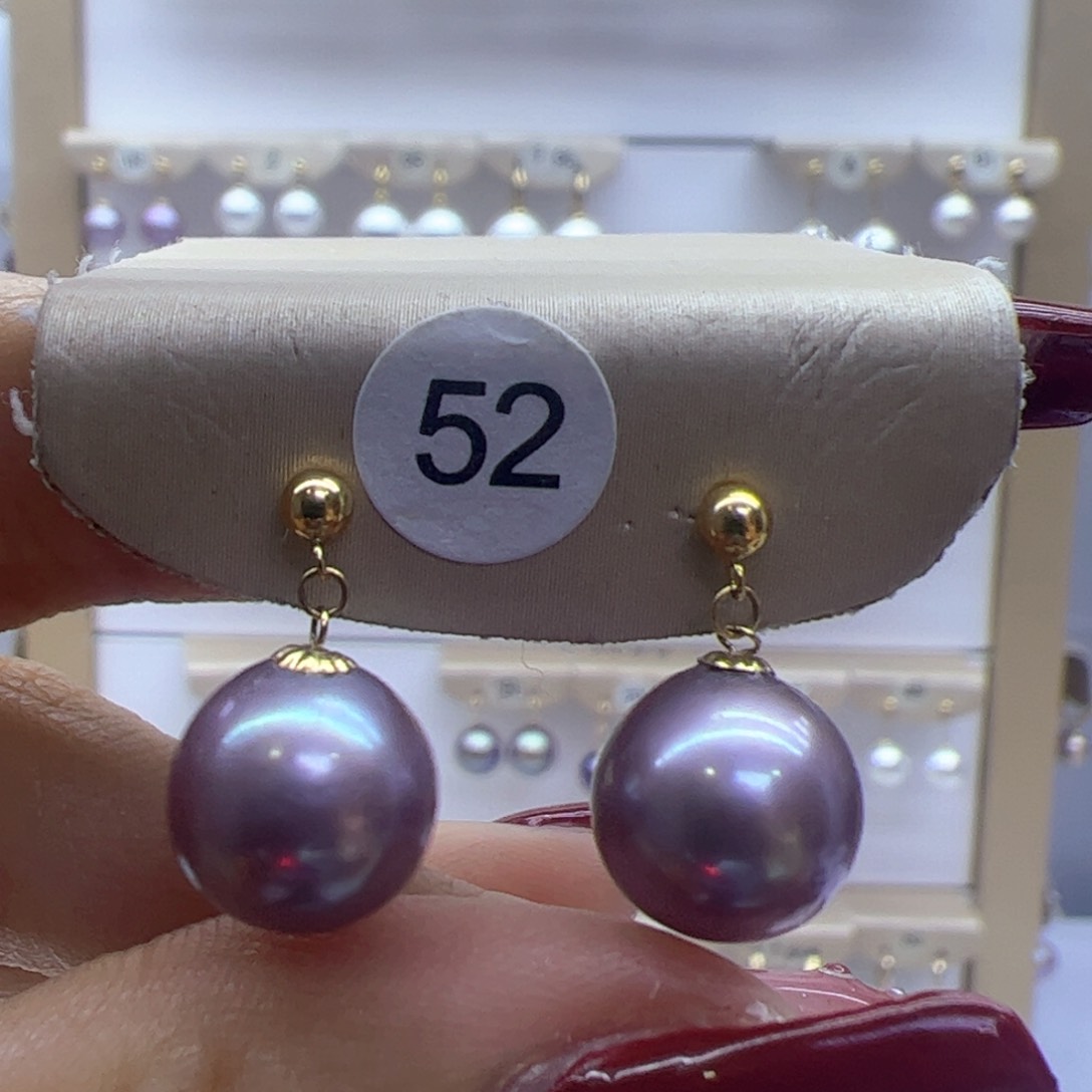 淡水珍珠耳饰18K金镶嵌