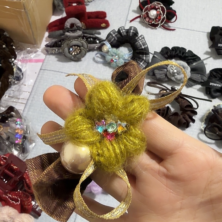 布艺铁合金黄花发-5