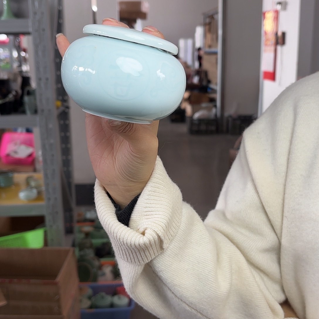 龙泉云间青瓷小米茶器