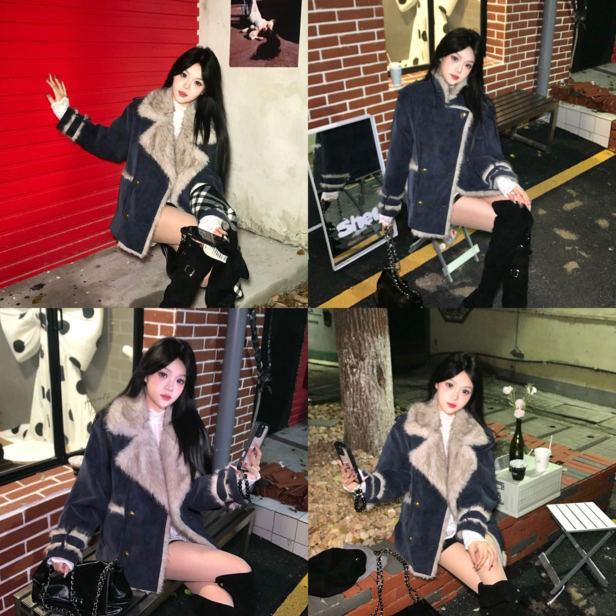 2025《冬雾济州》大翻领加绒外套INS风女冬季时尚原创设计