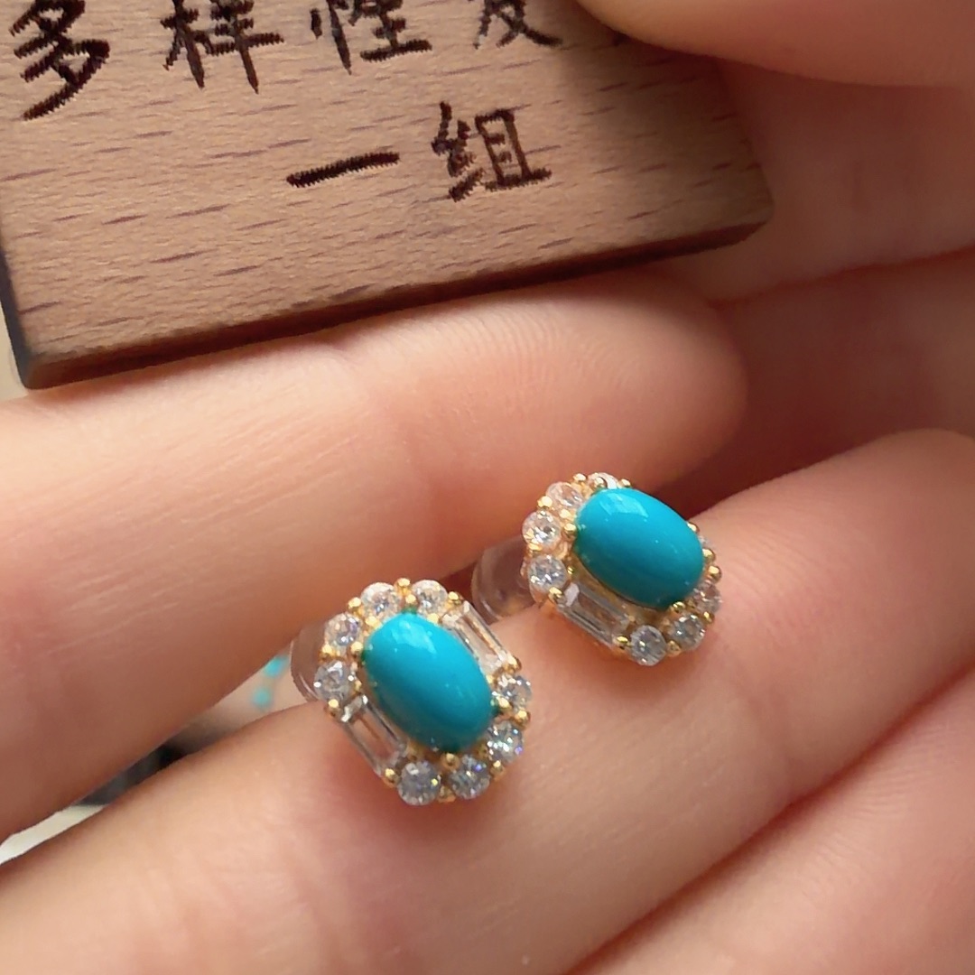 绿松石银S925镶嵌颈饰