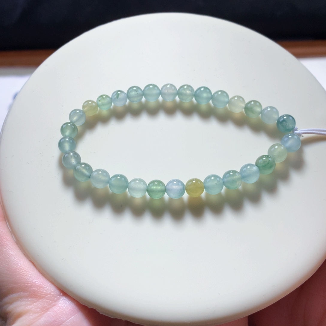 翡翠手链未镶嵌莫兰迪