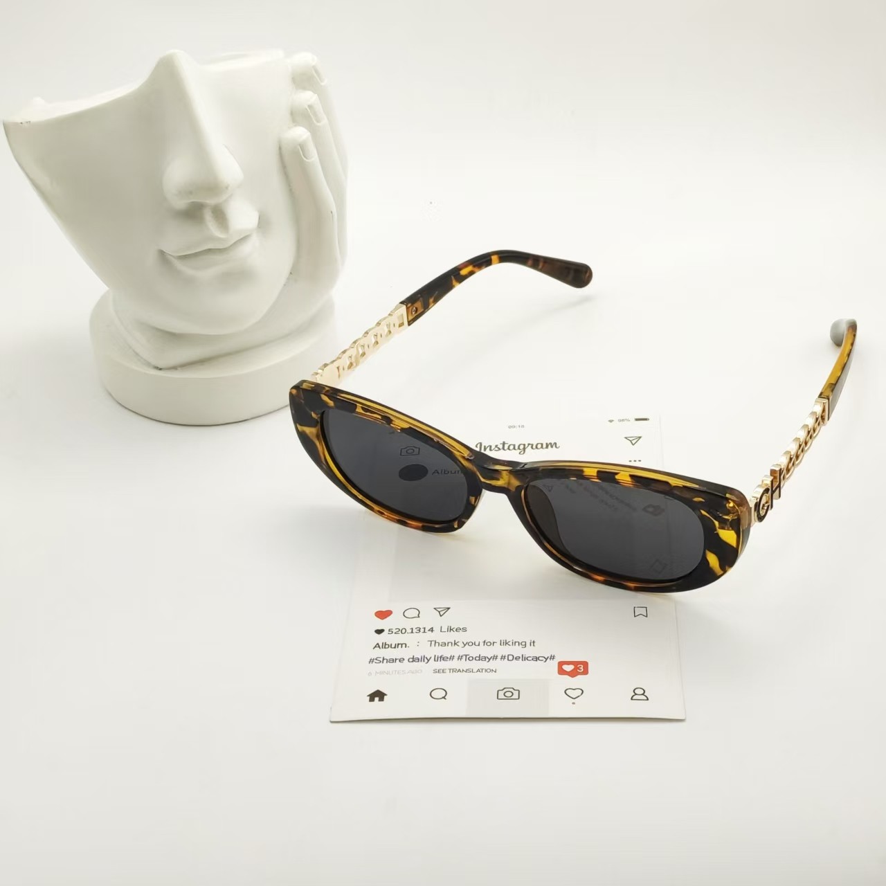 【5239】玳瑁色墨镜男女款高级感时尚太阳眼镜防紫外线