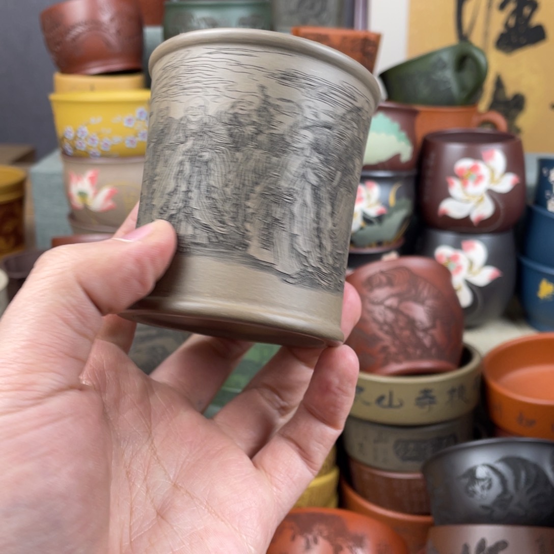 紫砂茶杯紫砂茶杯