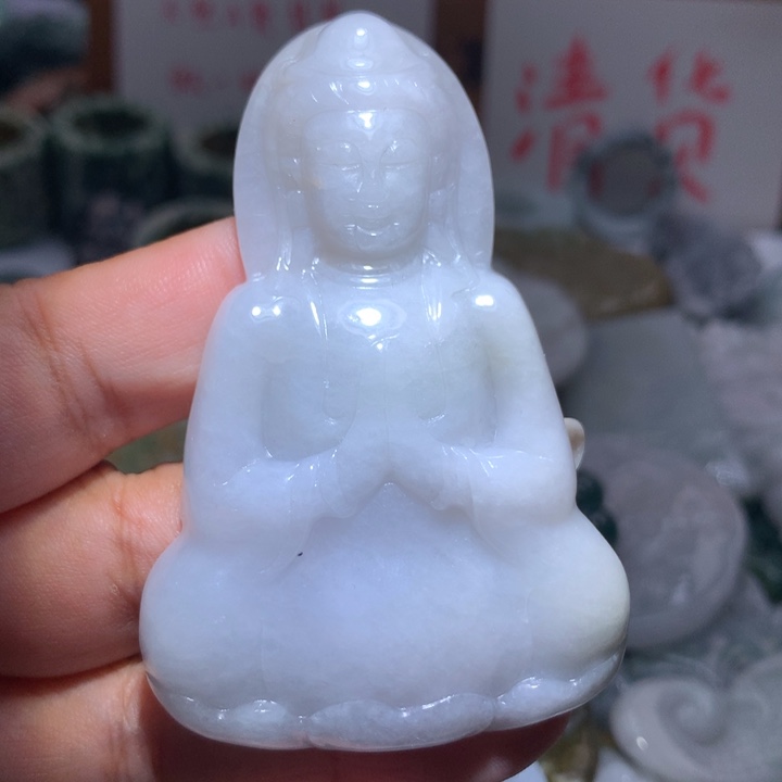 翡翠未镶嵌颈饰保真天然A货翡翠