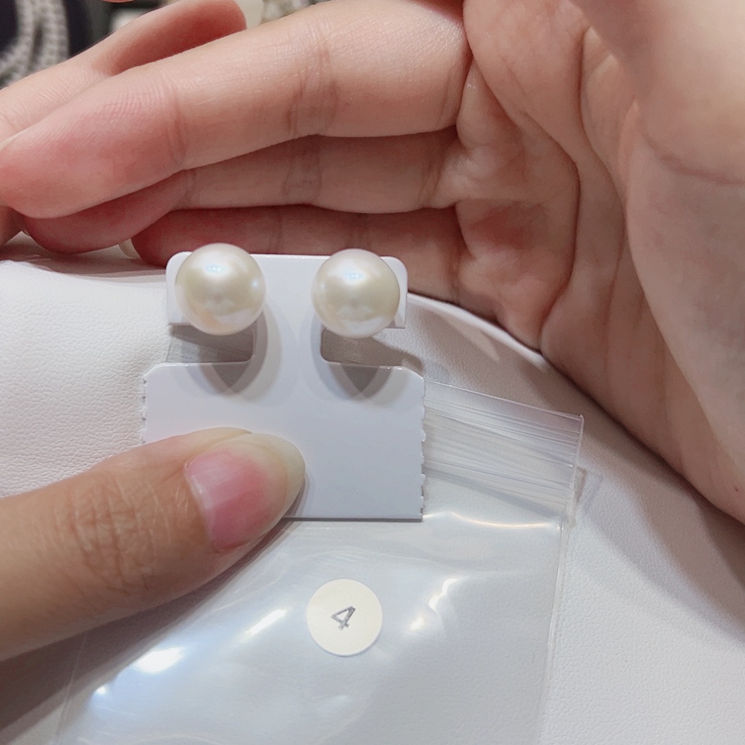 银S925镶嵌淡水珍珠耳饰